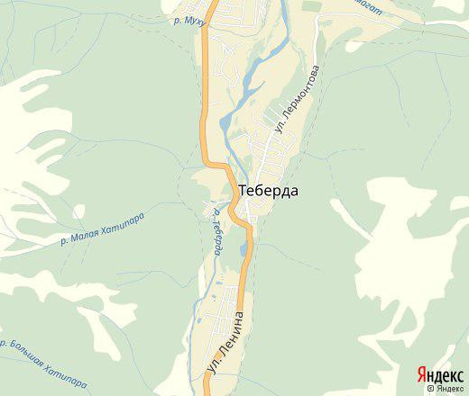 Гугл карта теберда